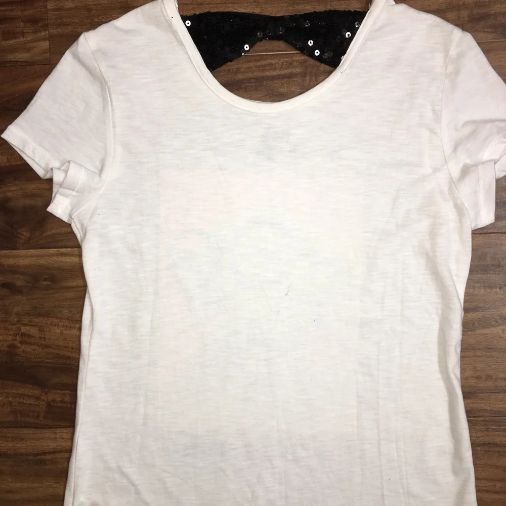 Justice Graphic Tee with Dalmatian Print with Sequins